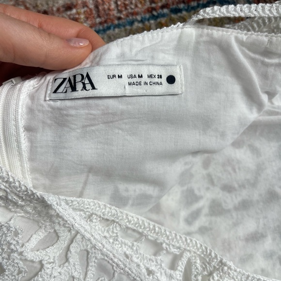 Zara white crochet mini dress - medium - Picture 5 of 5